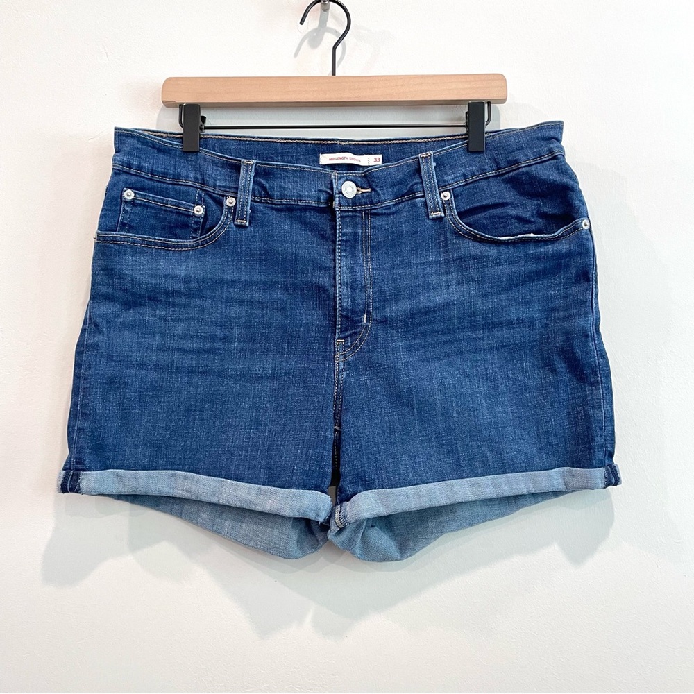 Levi’s Mid-Length Denim Jean Shorts